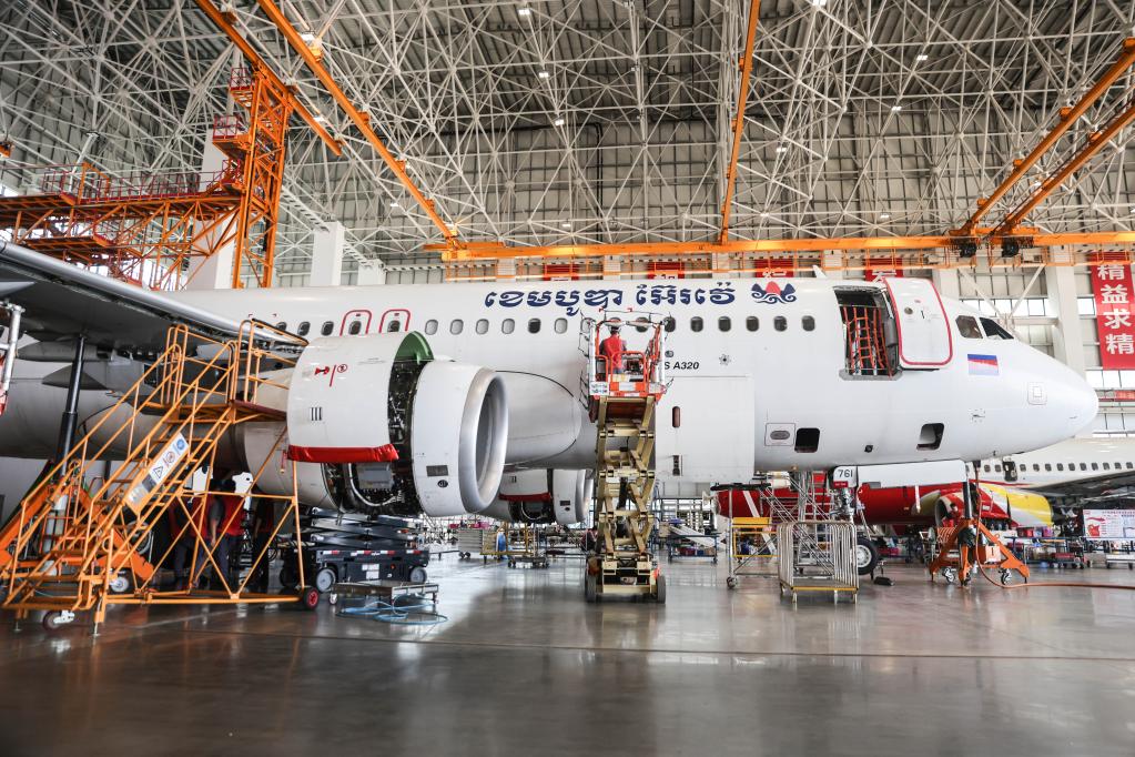 海南自貿港迎來柬埔寨國家航空進境飛機維修業務