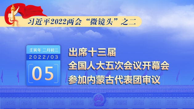 習近平2022兩會“微鏡頭”：出席人代會開幕會 參加內蒙古代表團審議